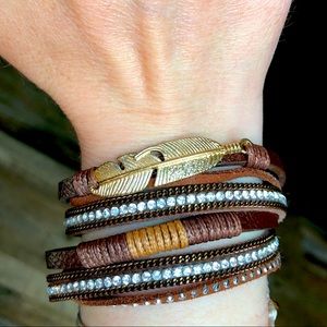 Bohemian Leather Wrap Bracelet